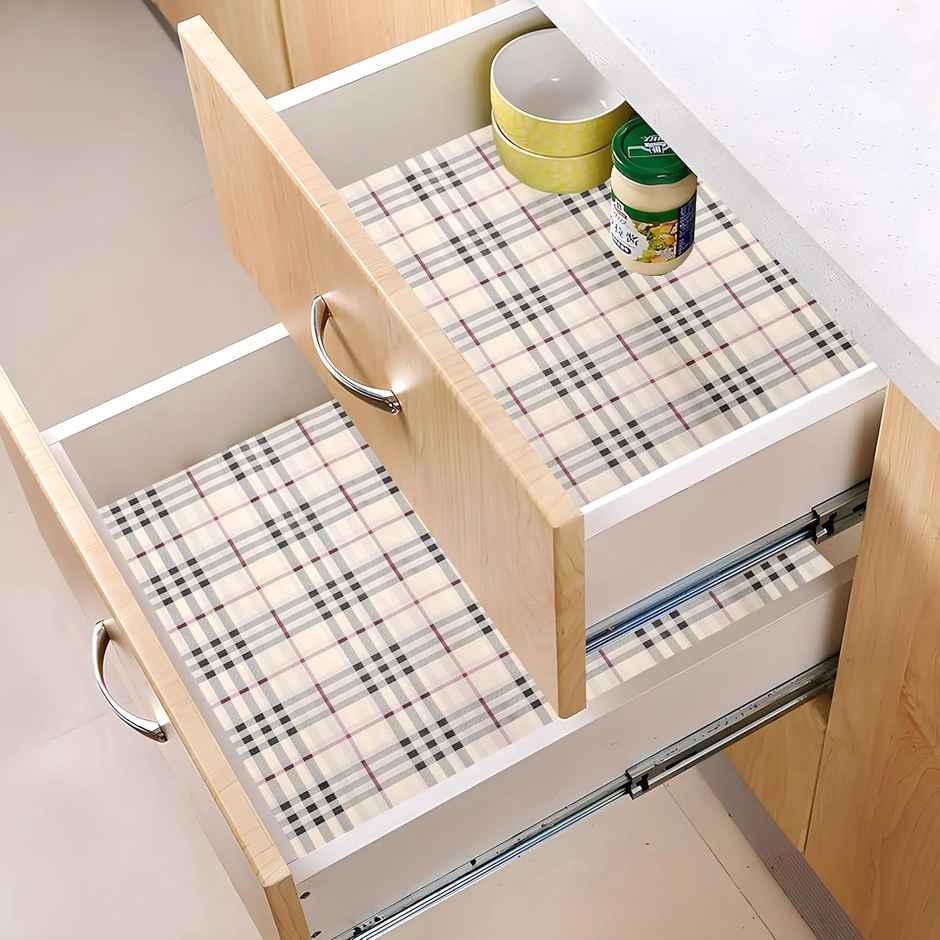 Kuber Industries |10 m Anti Slip Kitchen Shelf Sheets - Waterproof Wardrobe Sheets for Shelves