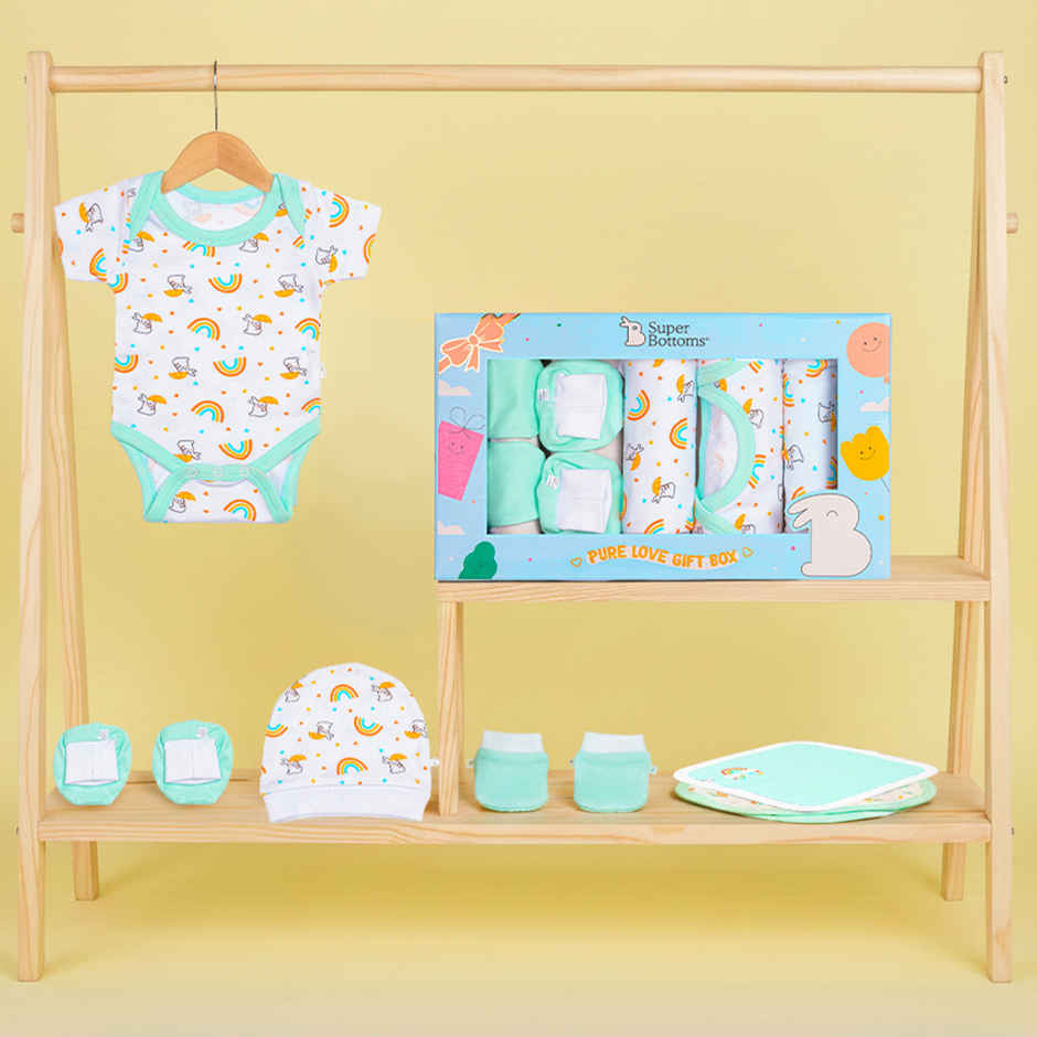 SuperBottoms Pure Love Gift Set For Newborn (0-6 Months) Boys & Girls