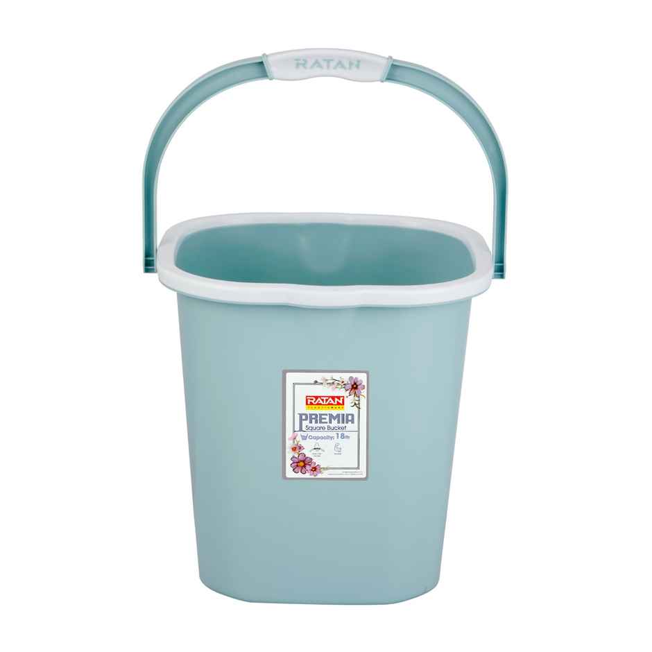 Ratan Plasticware Premia Bucket (18L X 1) - Mint|Light Weight And Easy To Carry