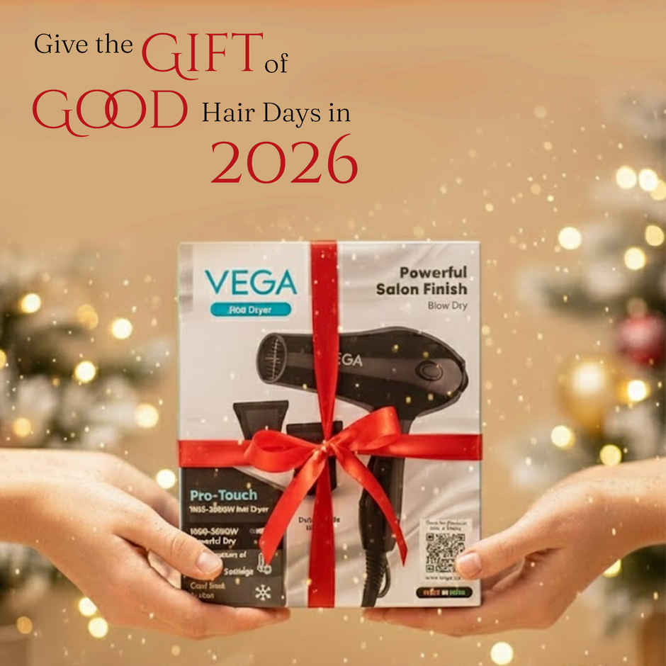VEGA Pro Touch 2000W Professional Hair Dryer With Cool Shot (Vhdp-02), Black