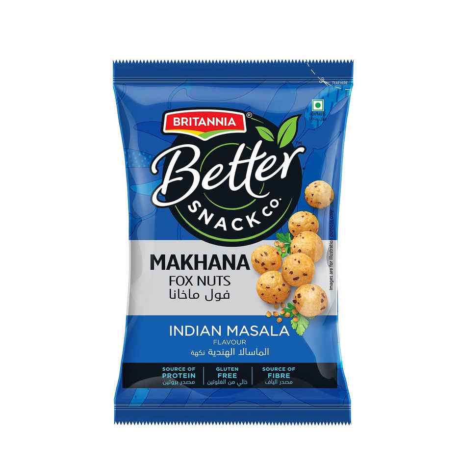 Britannia Better Snack Co Makhana Fox Nut Indian Masala Flavour