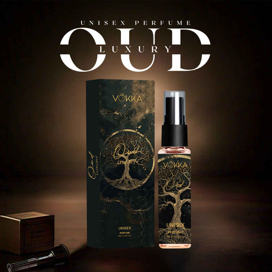 Vokka Pocket Perfume Oud 8ml Unisex Long Lasting Sandalwood Agarwood