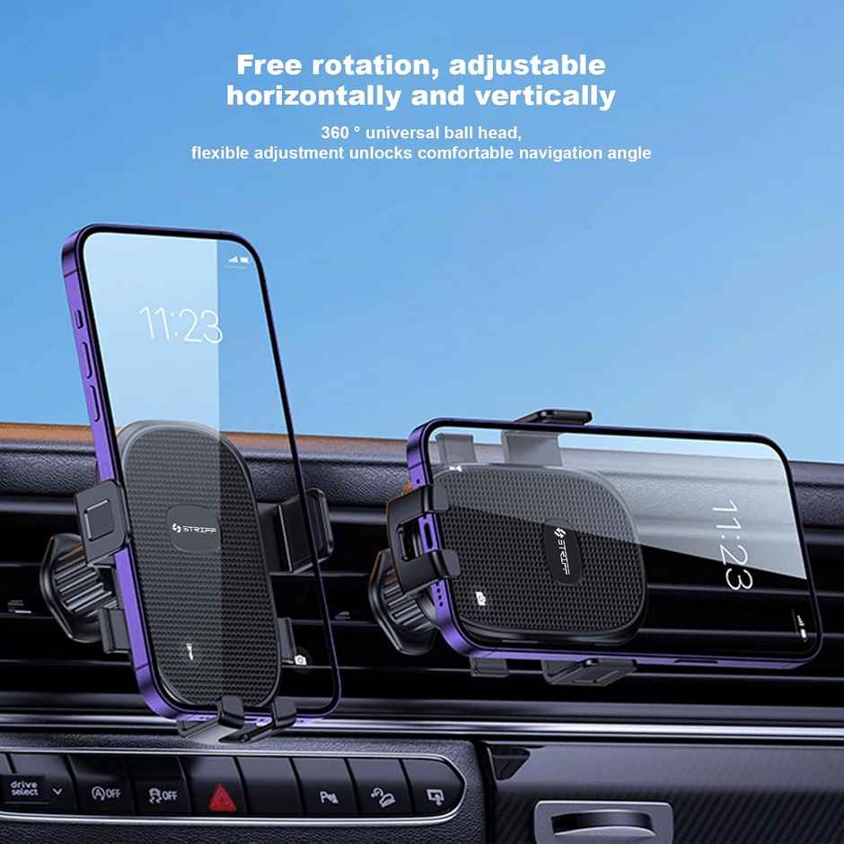 Striff Car Phone Holder with Metal Hook Clip, Air Vent Mount for iPhone, Android, All Smartphones