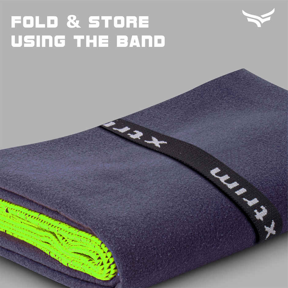 Xtrim Microfiber Quick Dry Bath, Gym, Sports Towel | Medium- 36 in | 180 GSM | Navy Blue