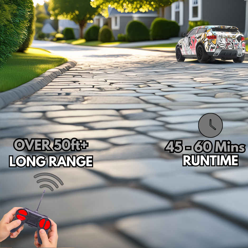 Race N Roll 1:24 Rechargeable Hi Speed Mini Remote Control Car - Rov Grafitti