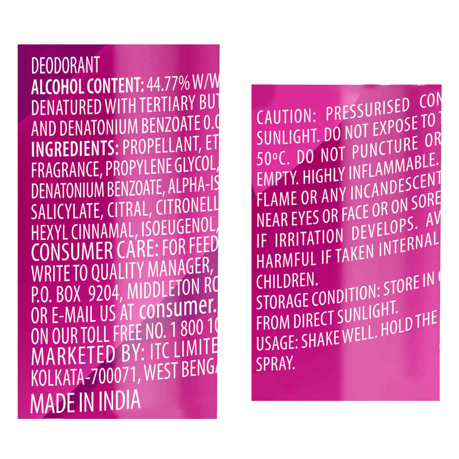 Engage Floral Zest Deodorant for Women, Citrus & Floral, Skin Friendly