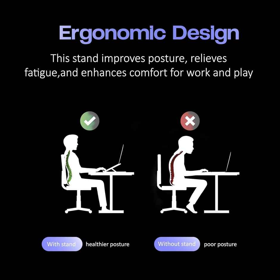 Tygot Laptop Stand Grey Tripod Stand