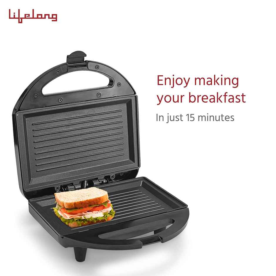 Lifelong 750 W 4 Slice Sandwich Maker (LLSM120G)