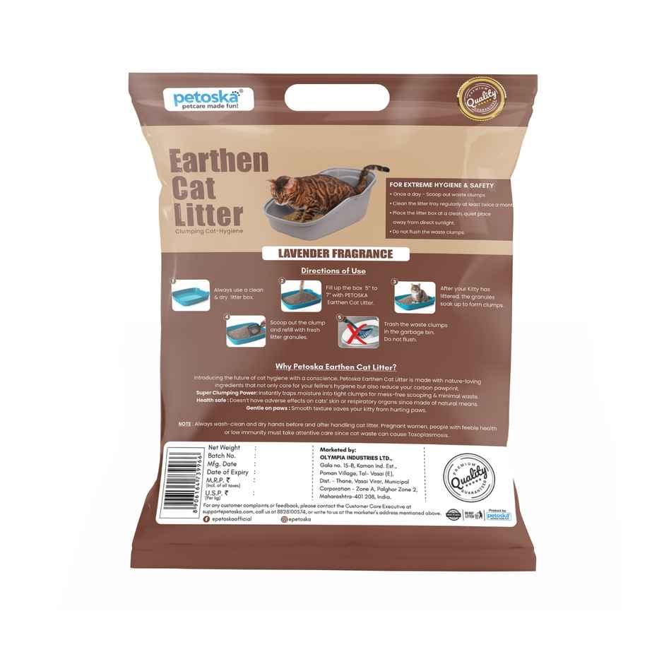 Petoska Earth Cat Litter | Lavender Fragrance Combo