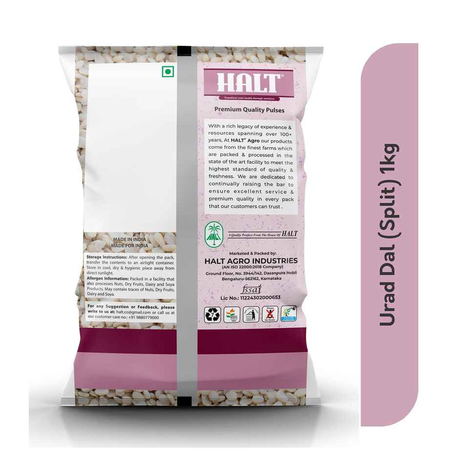 Halt Split White Urad Dal