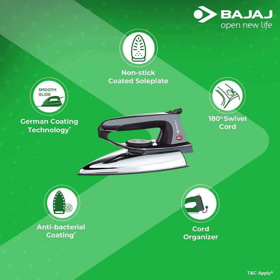 Bajaj DX-2 600W Dry Iron, Black