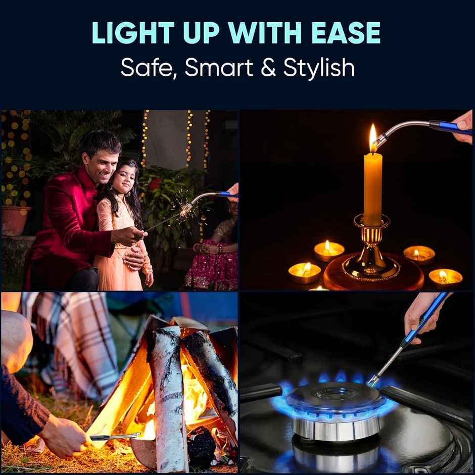 SOLARA Rechargeable Plasma Electric Gas Lighter | USB | 360 Flexible | Black