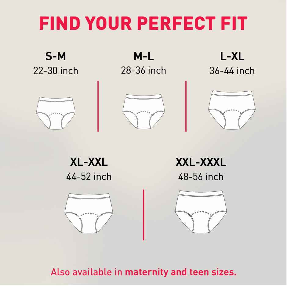 Sirona Disposable Period Panties L-XL | 360 Protection 12 Hours | No Leakage No Discomfort