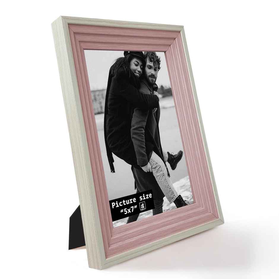 Art Street Premium 3D Table Top Photo Frame | Designer Picture Frames | Pink | Size 5 x 7 inch