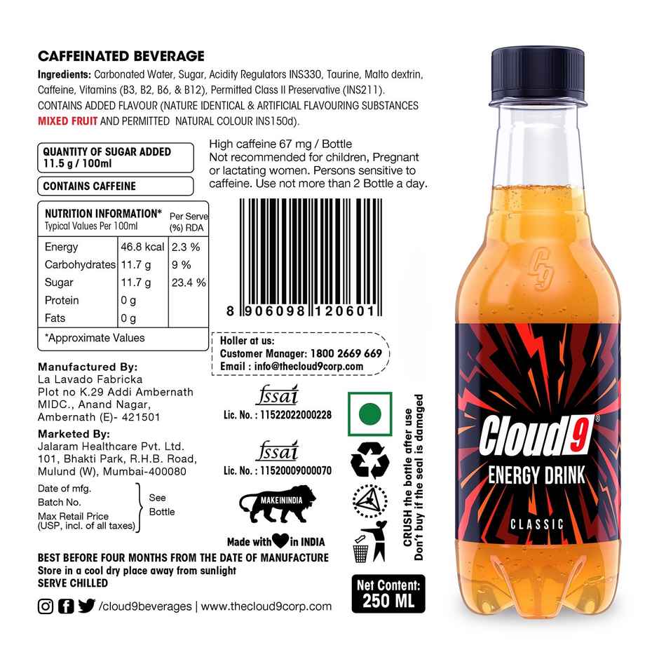 Cloud9 Beverages Energy Drink