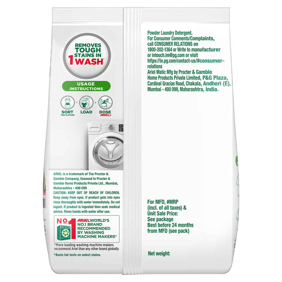 Ariel Matic Front Load Detergent Powder Combo