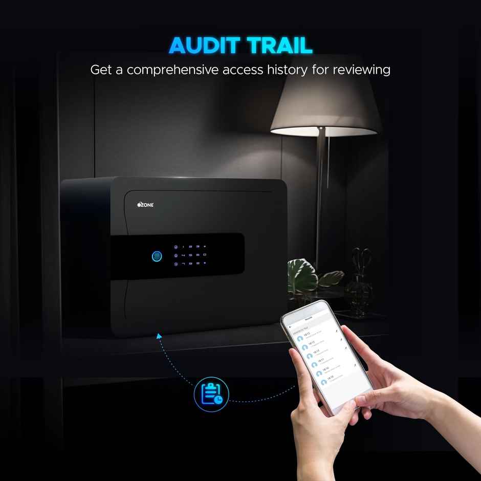 Ozone Acura 11 Life | Wi-Fi Fingerprint Digital Safe Locker for Home & Office | 30 Litres