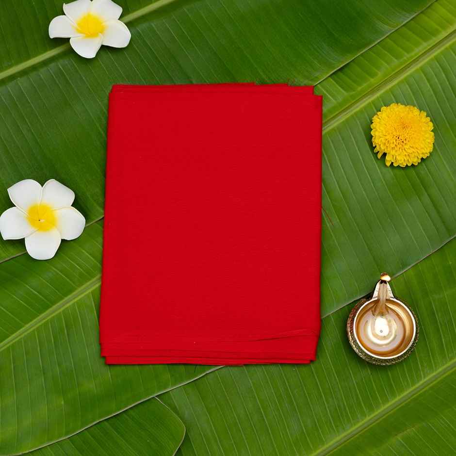 Jai Kashi Pooja Cloth - Red | 1.25 m x 0.8 m