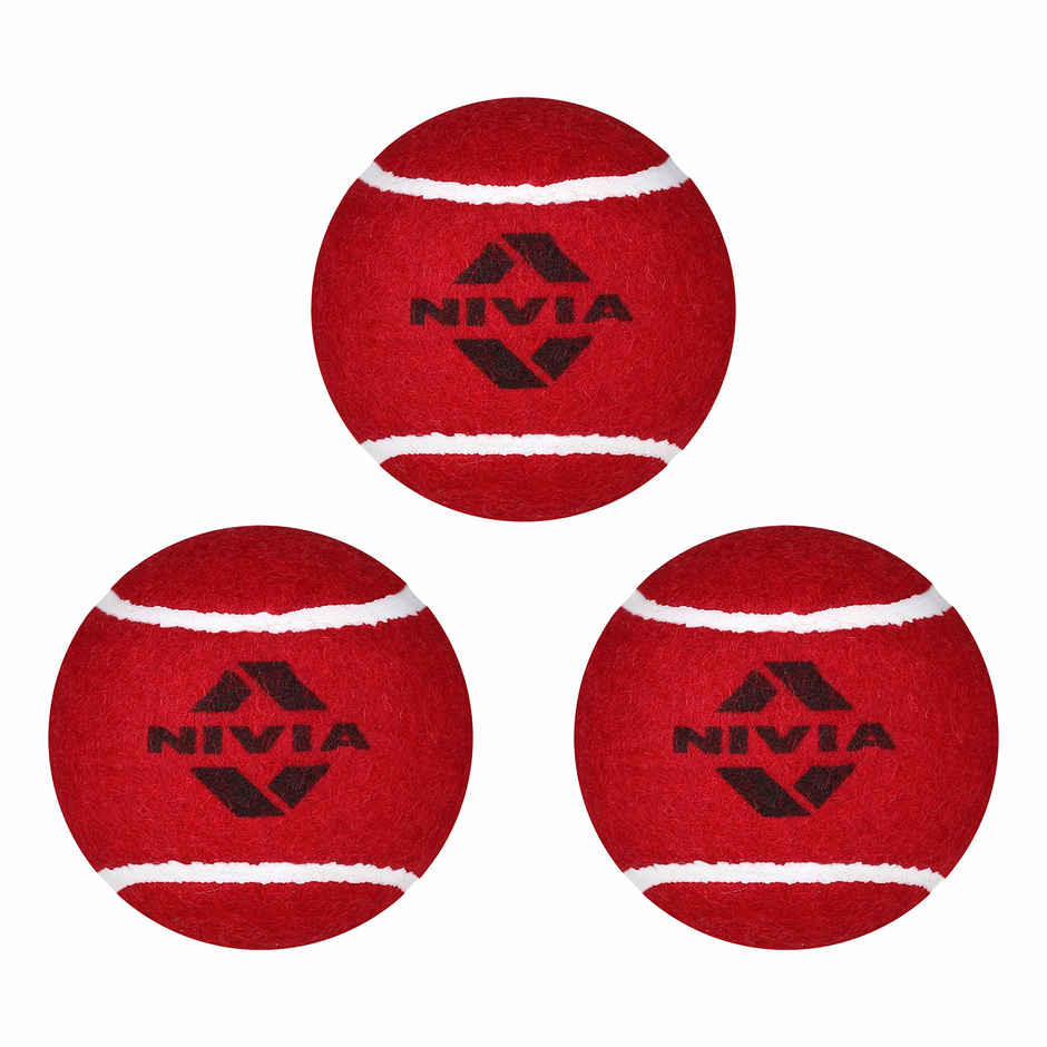 Nivia Tennis Ball Heavy Weight Red (Pack Of 3)