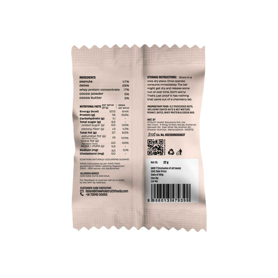 The Whole Truth Peanut Cocoa Mini Protein Bar