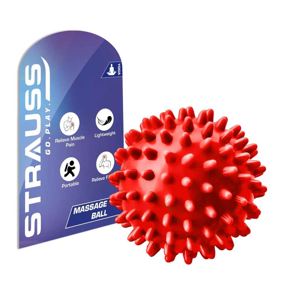 Strauss Acupressure Massage Ball, 2.7 Inches, (Red)