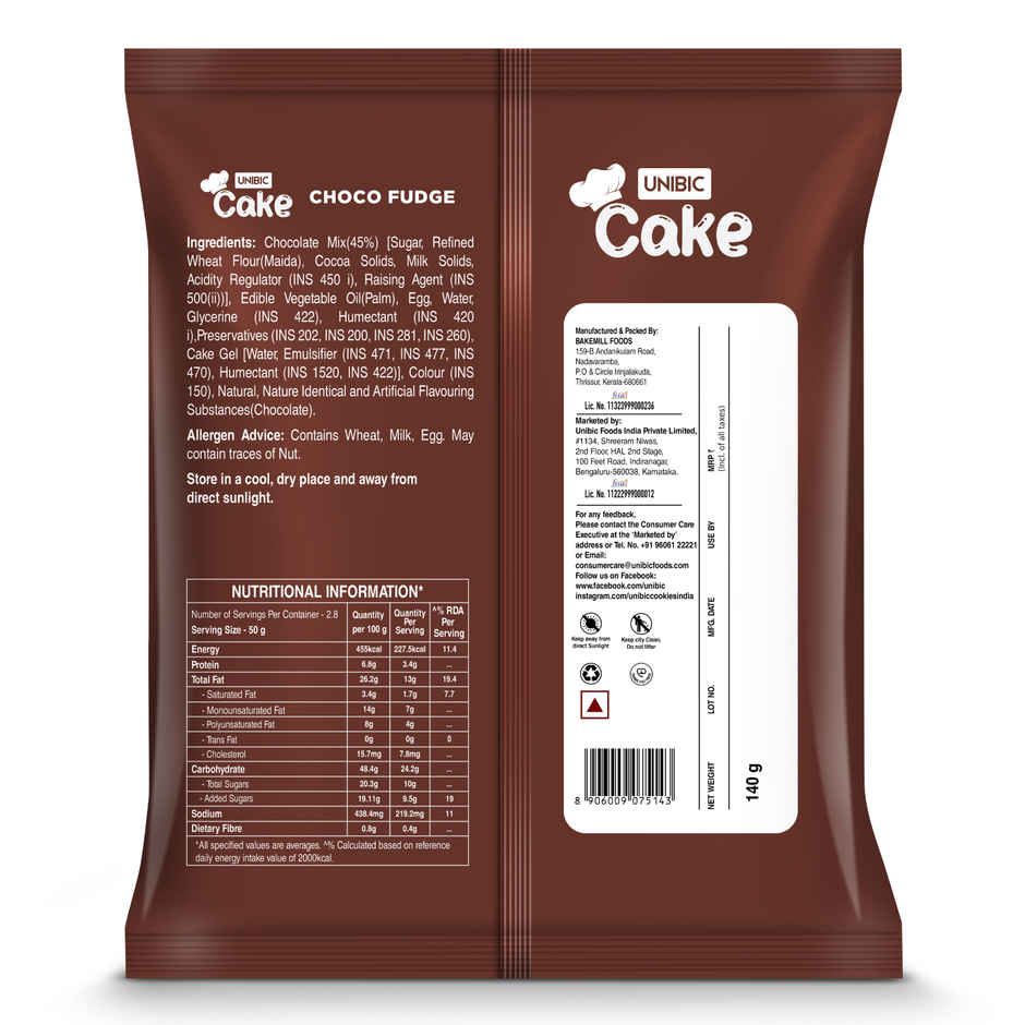 UNIBIC Choco Fudge Cake | Bakery Delight