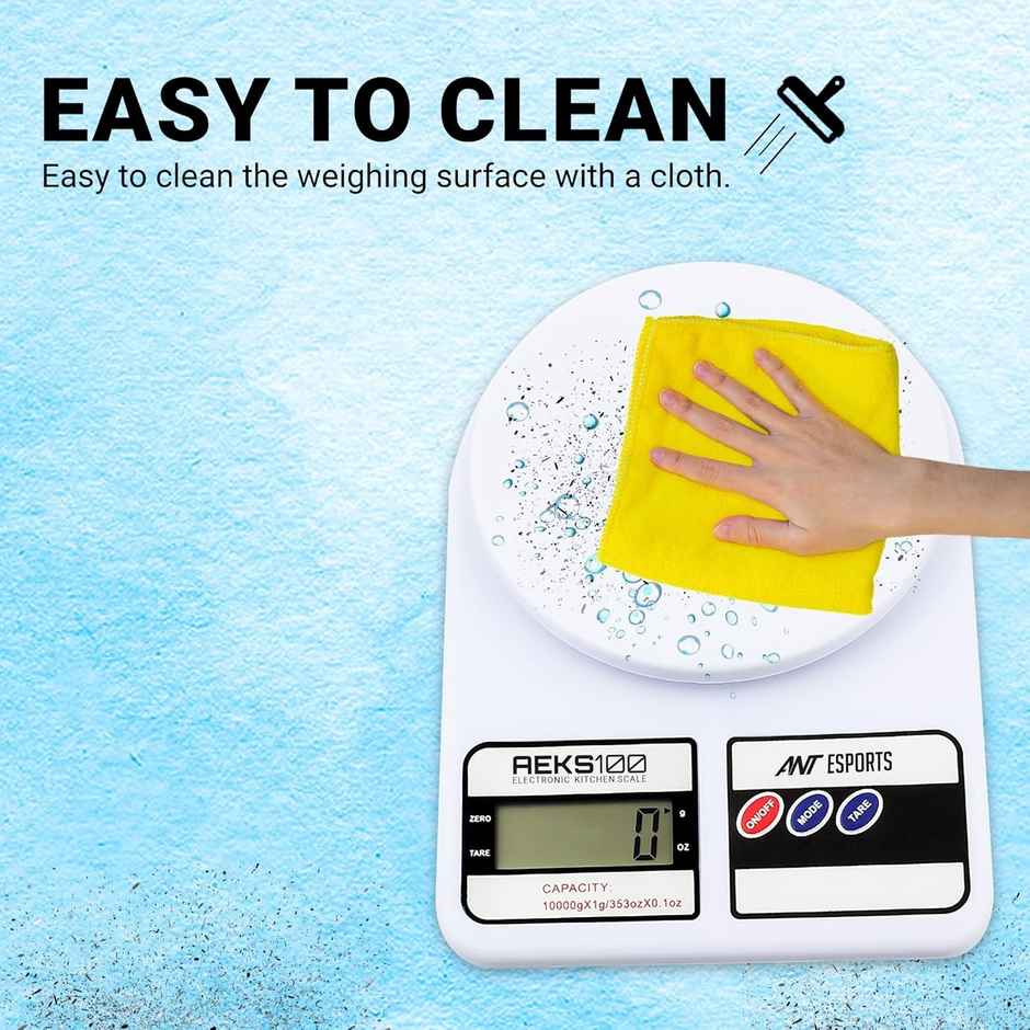 Ant Aeks100 Kitchen Digital Weighing Scale | White - 1 Unit
