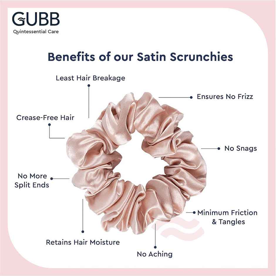 GUBB Satin Scrunchie | Golden Beige