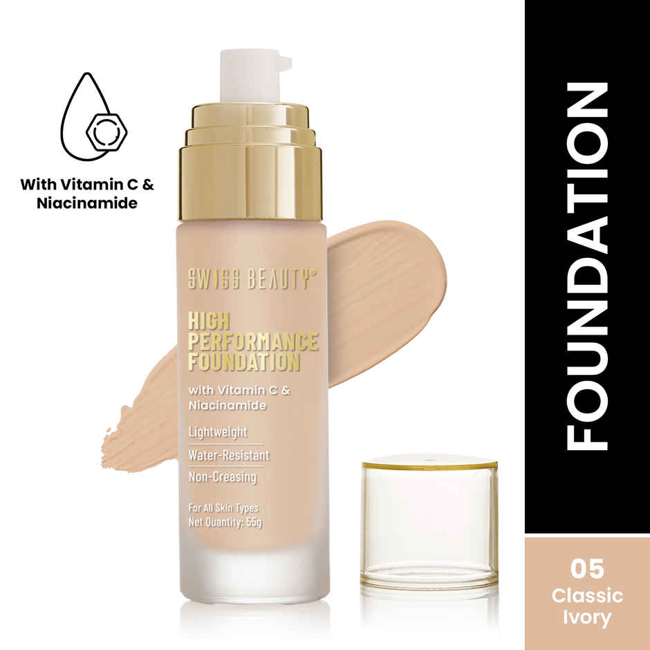 Swiss Beauty High Performance Foundation With Vitamin C & Niacinamide - 05 Classic Ivory