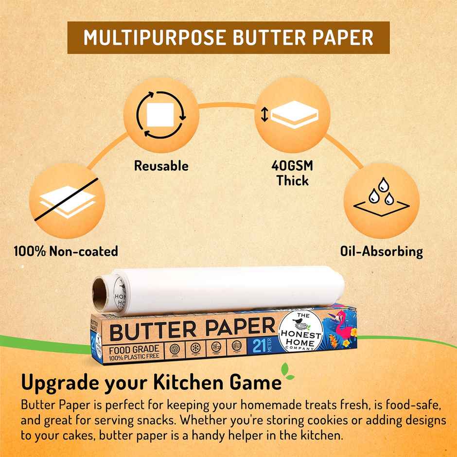 The Honest Home Company Butter Paper | 21 Meter