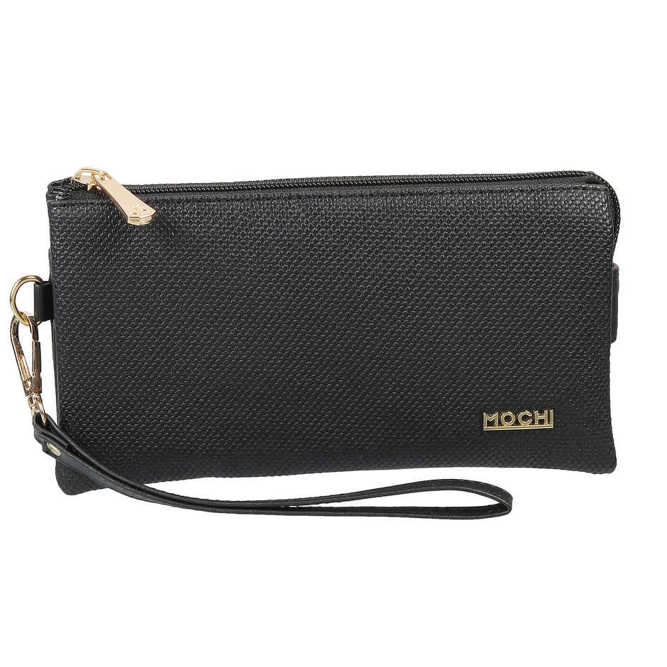 Mochi Black Synthetic Wallet for Women | 95-7660-11