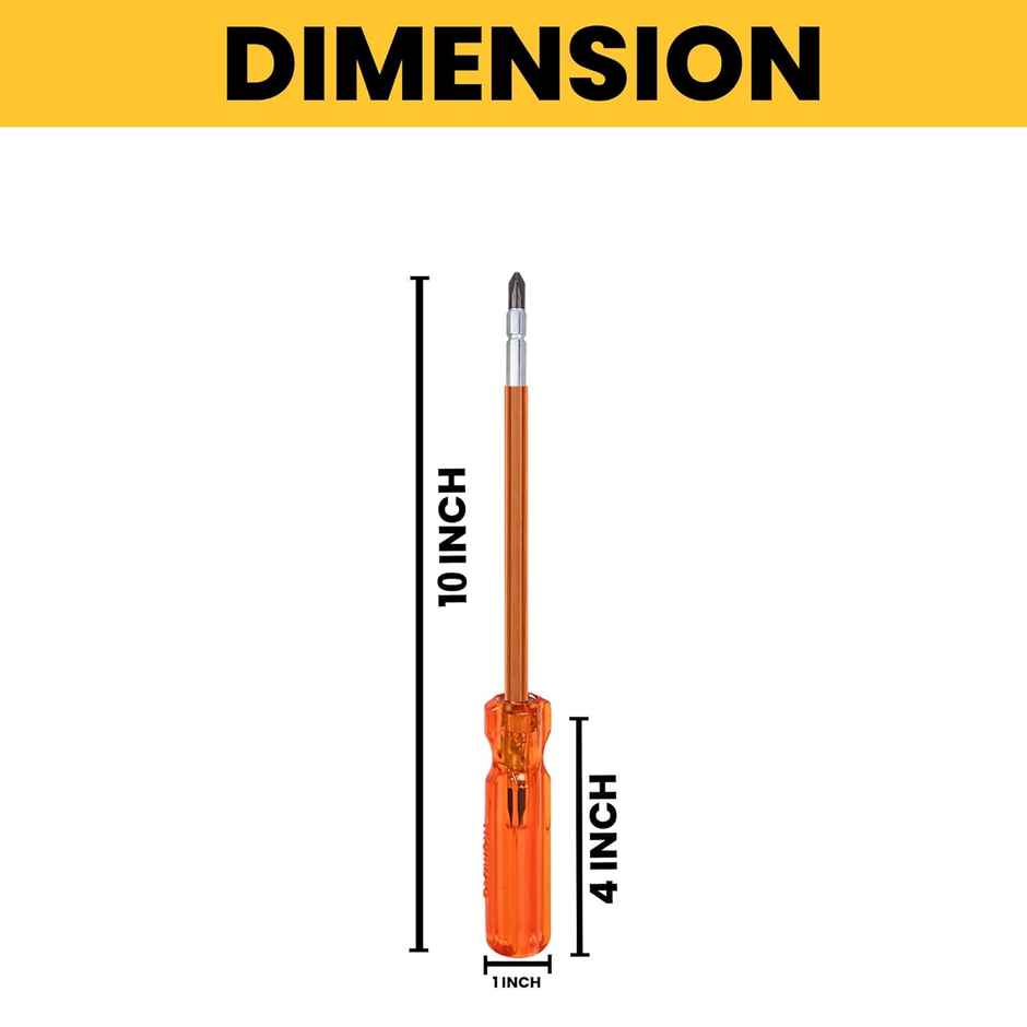 Themisto Th-T21 8 Inch Crv Hex Screwdriver (Orange)
