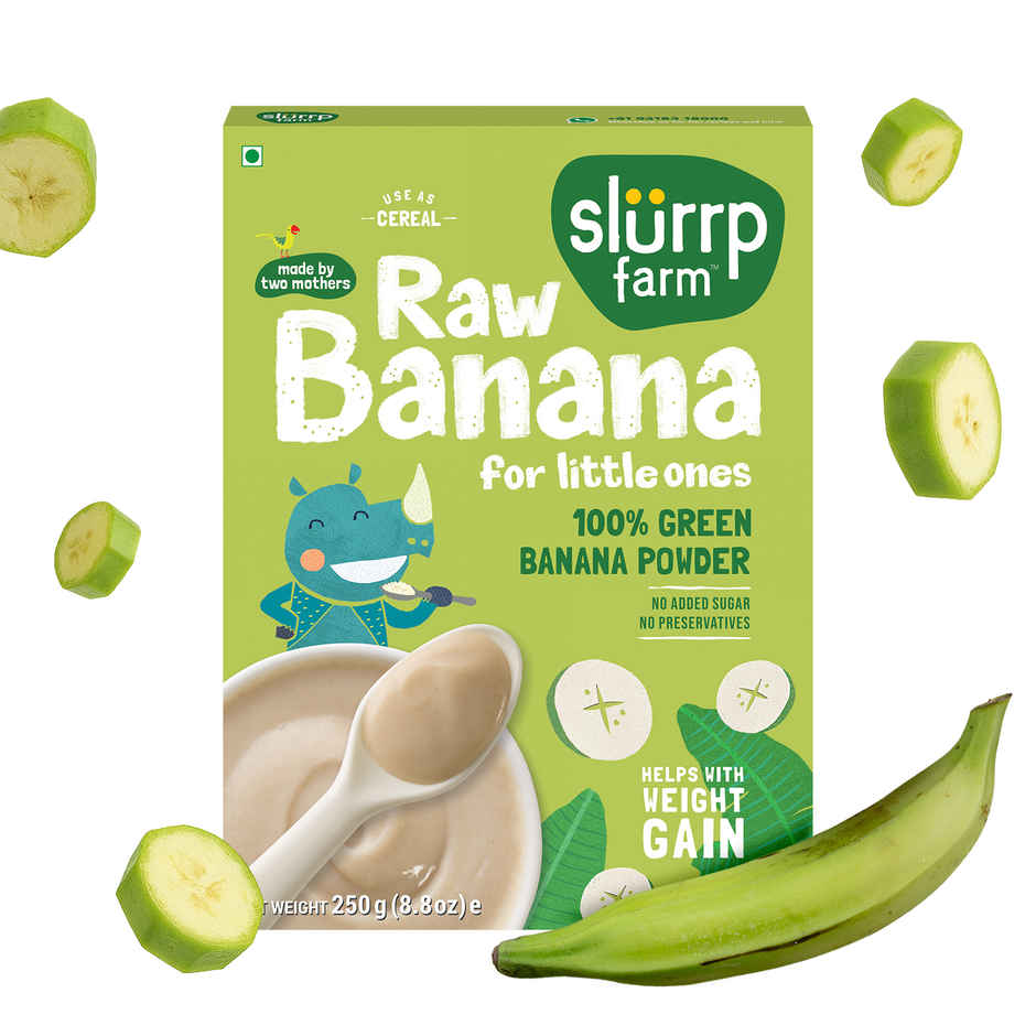 Slurrp Farm Nendran Raw Banana Powder from Kerala | Food for Little Ones with No Sugar