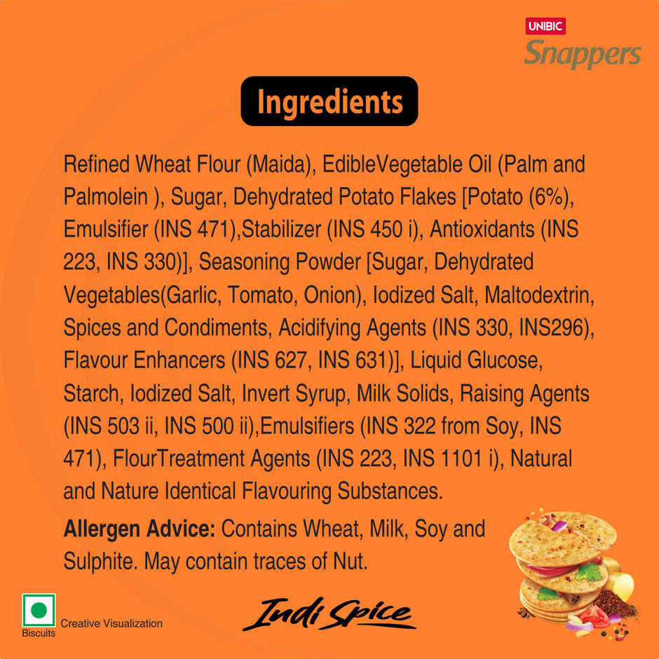 UNIBIC Snapper Indi Spice Flavoured Crackers | Cholesterol-Free And Trans Fat-Free Combo