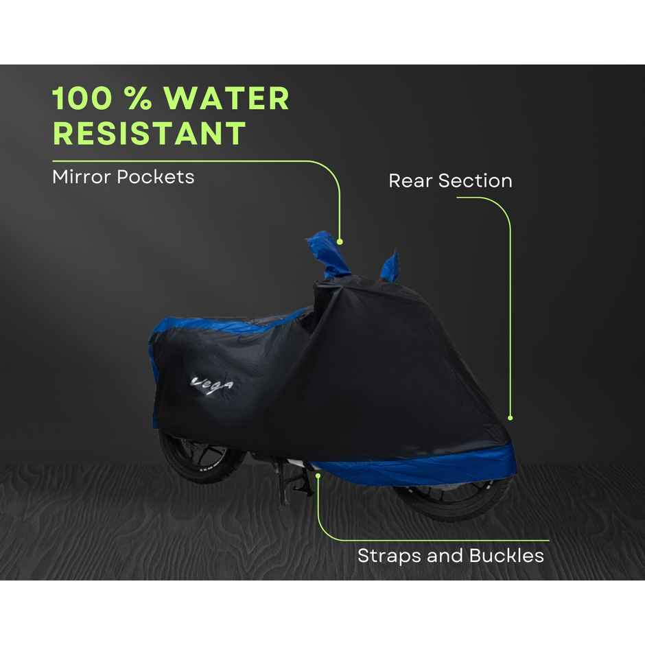VEGA Universal Bike Cover UV Protection | Dustproof & Waterproof | Korean Hypora | Black Blue