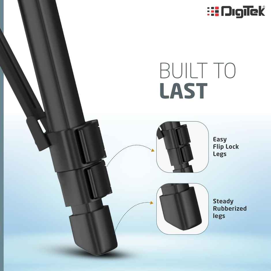 Digitek Dtr 480Lw 57 Inch Portable Aluminium Alloy Tripod With Smartphone Holder & 360 Degree Head