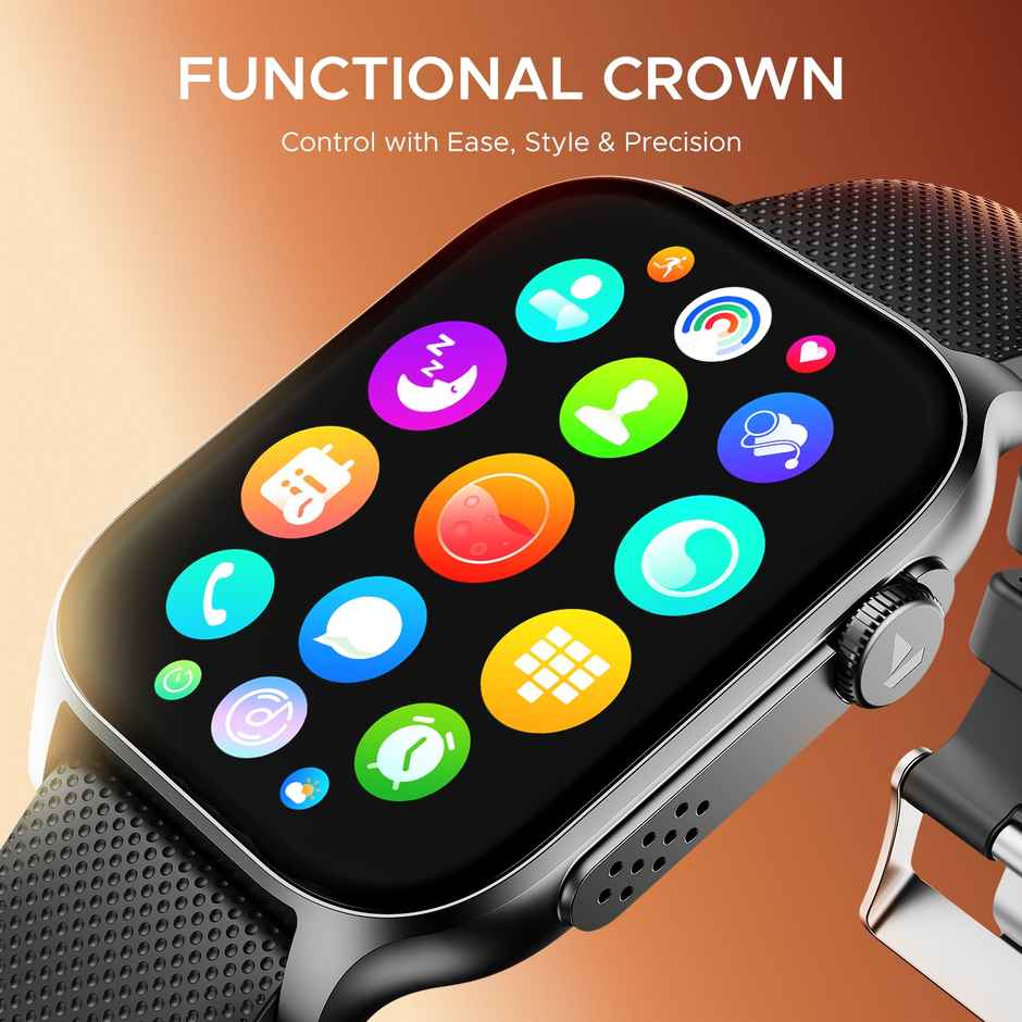 boAt Ultima Ember Smartwatch | 1.96 Inch (4.97 cm) Amoled Display | 100+ Sports Modes | Bold Black