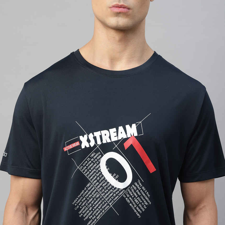 Dida Men's Dry Fit Sports T-Shirt | Comfortable and Stretchable | Navy - XXL