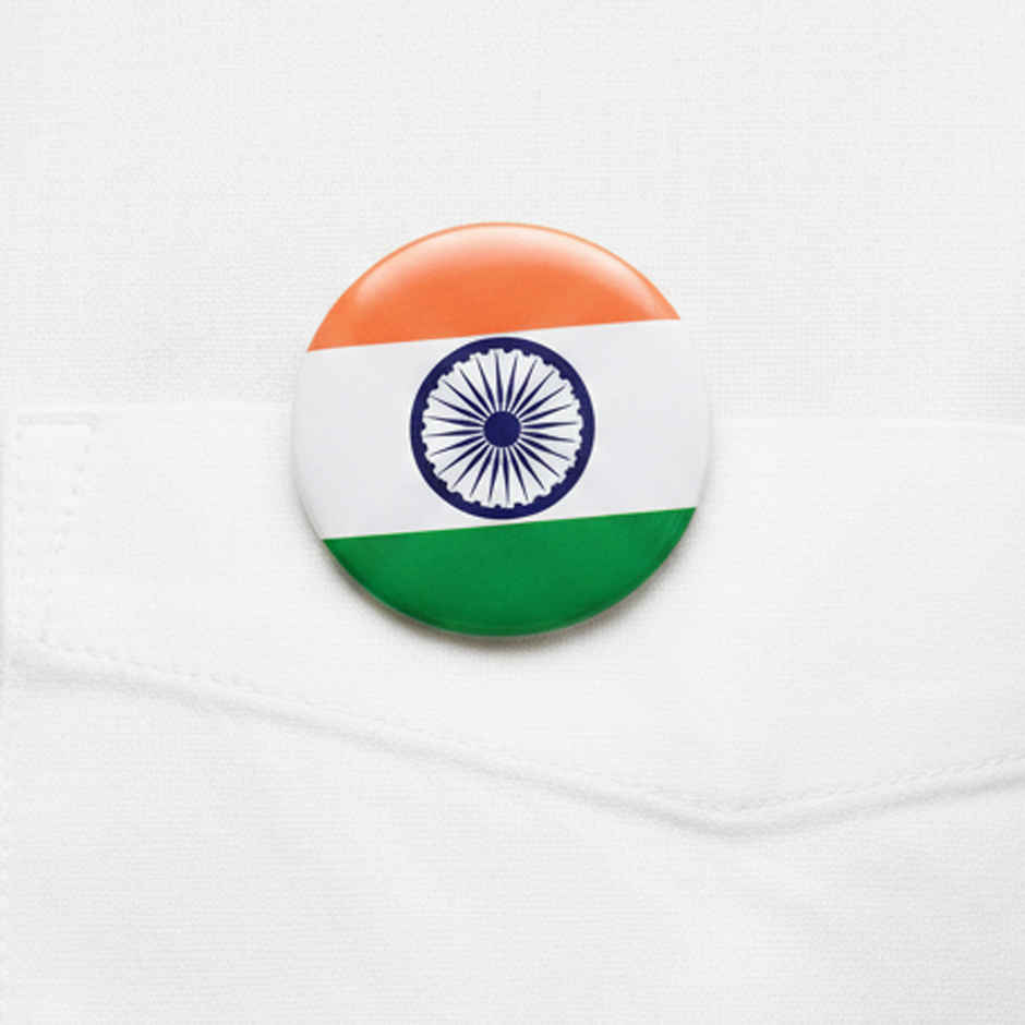 Indian National Flag Round Badge Set | Pack of 5 | Tricolor Pin | Picfest