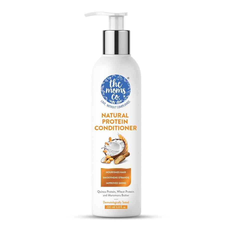 The Moms Co. Natural Protein Conditioner With Wheat & Silk Proteins Argan Oils Murumuru Seed Butter
