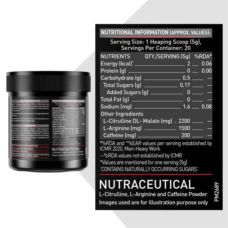 MuscleBlaze Pre Workout 200, (Furious Grape, 20 Servings)