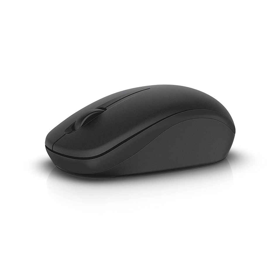 Dell WM126 Wireless Mouse, 1000DPI, 2.4 Ghz with USB Nano Receiver, Optical Tracking, 12-Months Battery Life, Plug and Play, Ambidextrous, Connect Up To 6 Compatible Devices With One Receiver - Black