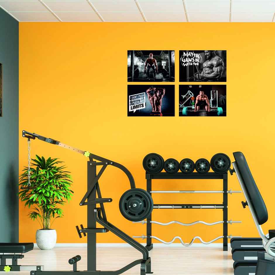 Paper Plane Design Motivational Gym/Fitness Workout Posters | Set of 10 | (12 Inch x 18 Inch) D2