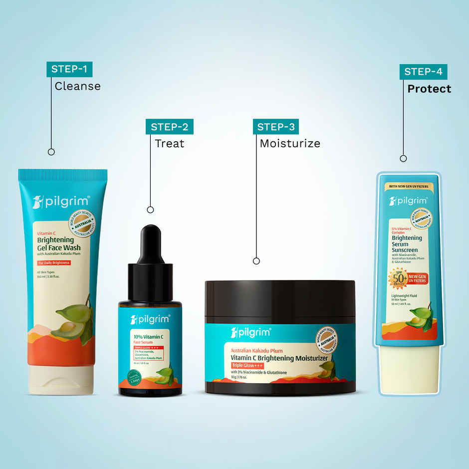 Pilgrim 5% Vitamin C Complex Brightening Serum Sunscreen SPF 50+ PA++++ with Niacinamide