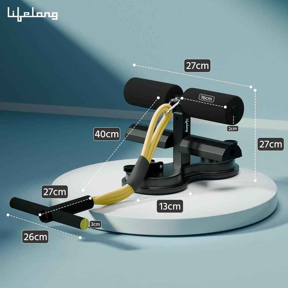 Lifelong Tummy Trimmer with Double Suction Cup SitUp Bar For Abdominal Exercise,Leg Muscle Training