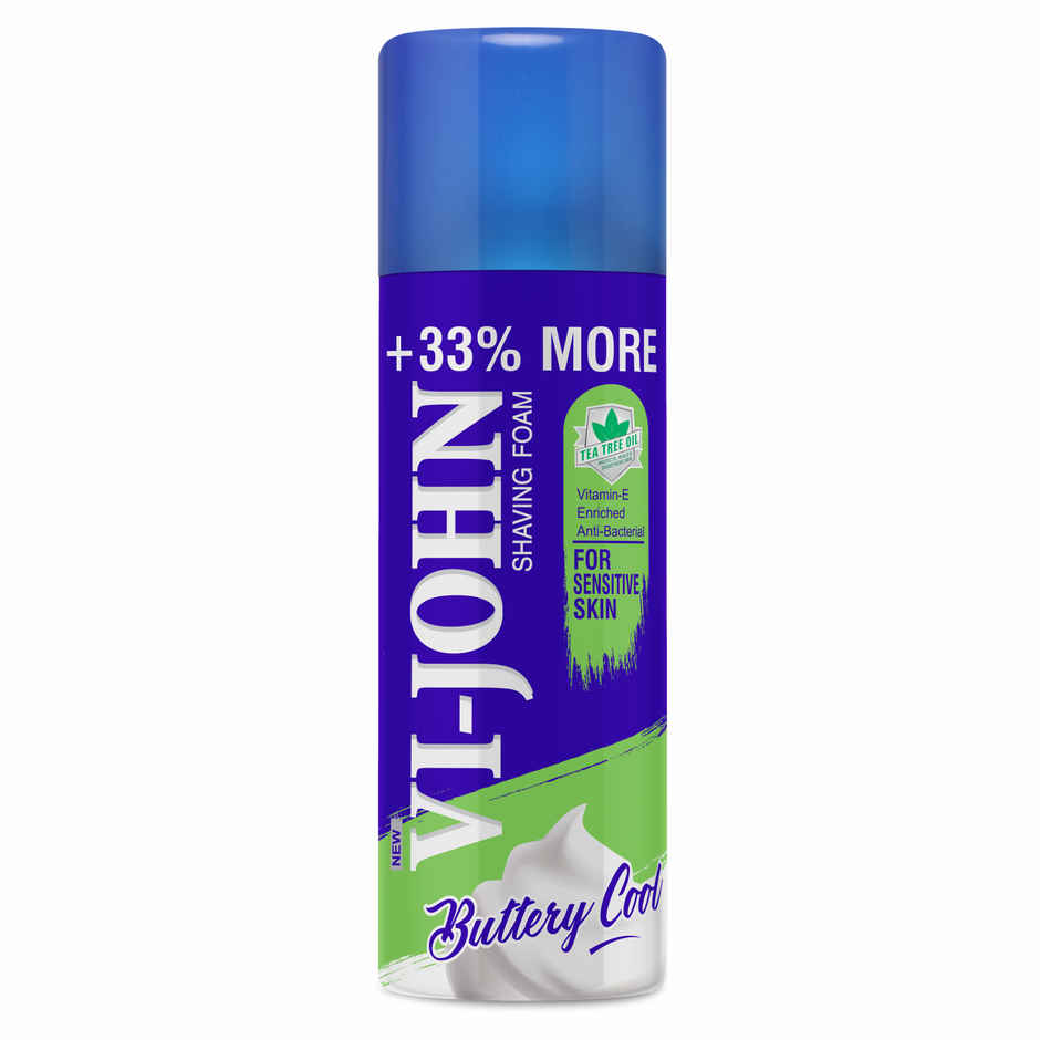 VI JOHN Sensitive Skin Shaving Foam With Vitamin E and Tea Tree Oil