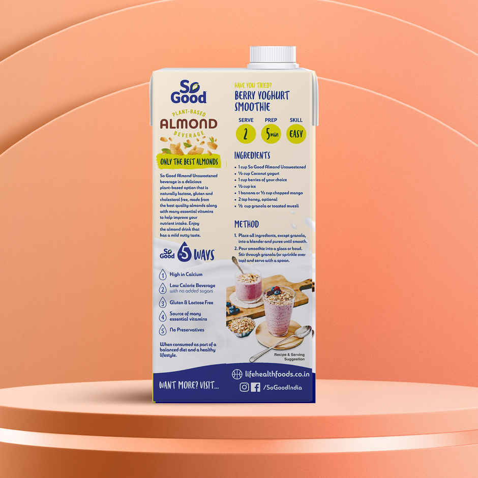So Good Plant Based Almond Milk
