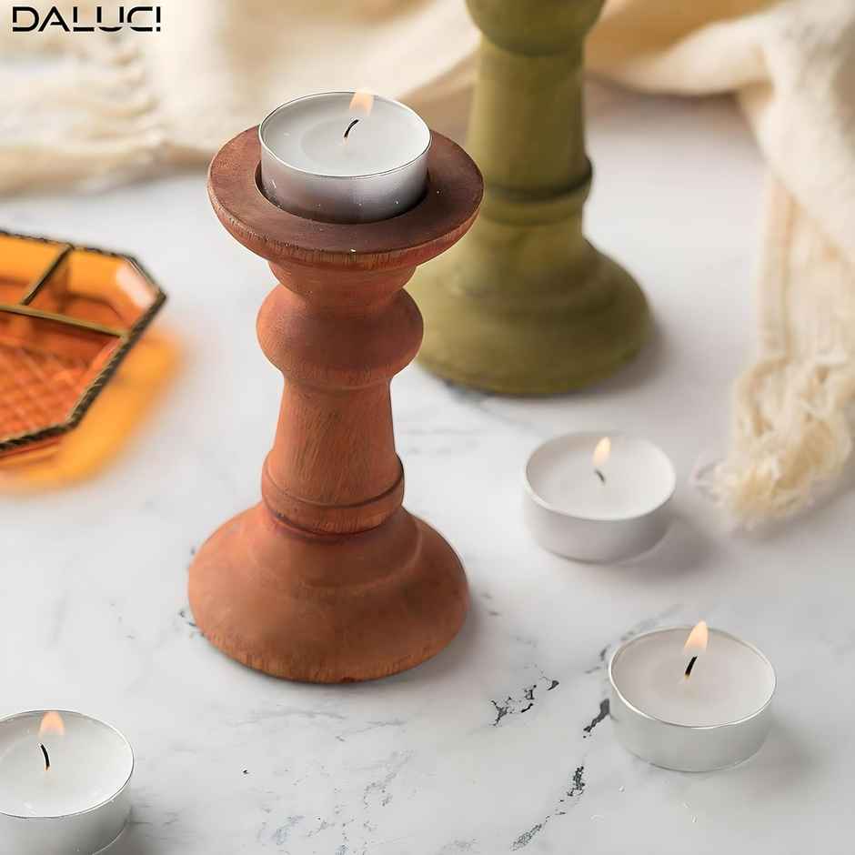 Daluci Tea Light Candles 6G | Pack Of 50 | 1-Hour Burn Time | White | Unscented