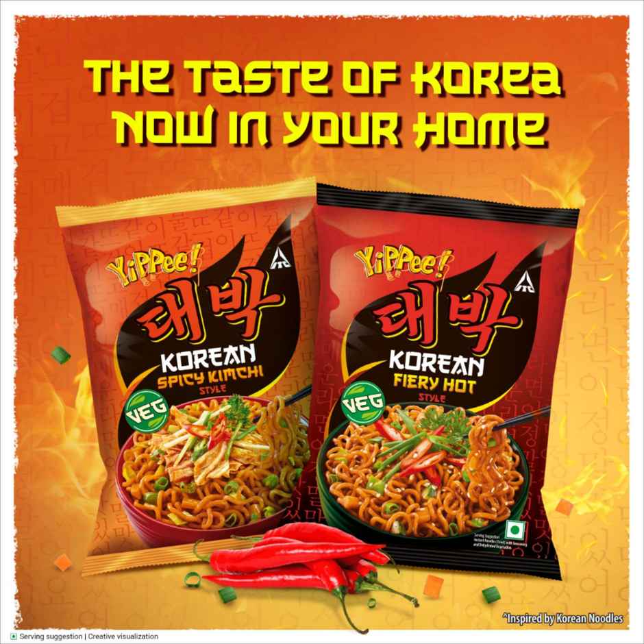 Sunfeast YiPPee! Korean Noodles Spicy Kimchi