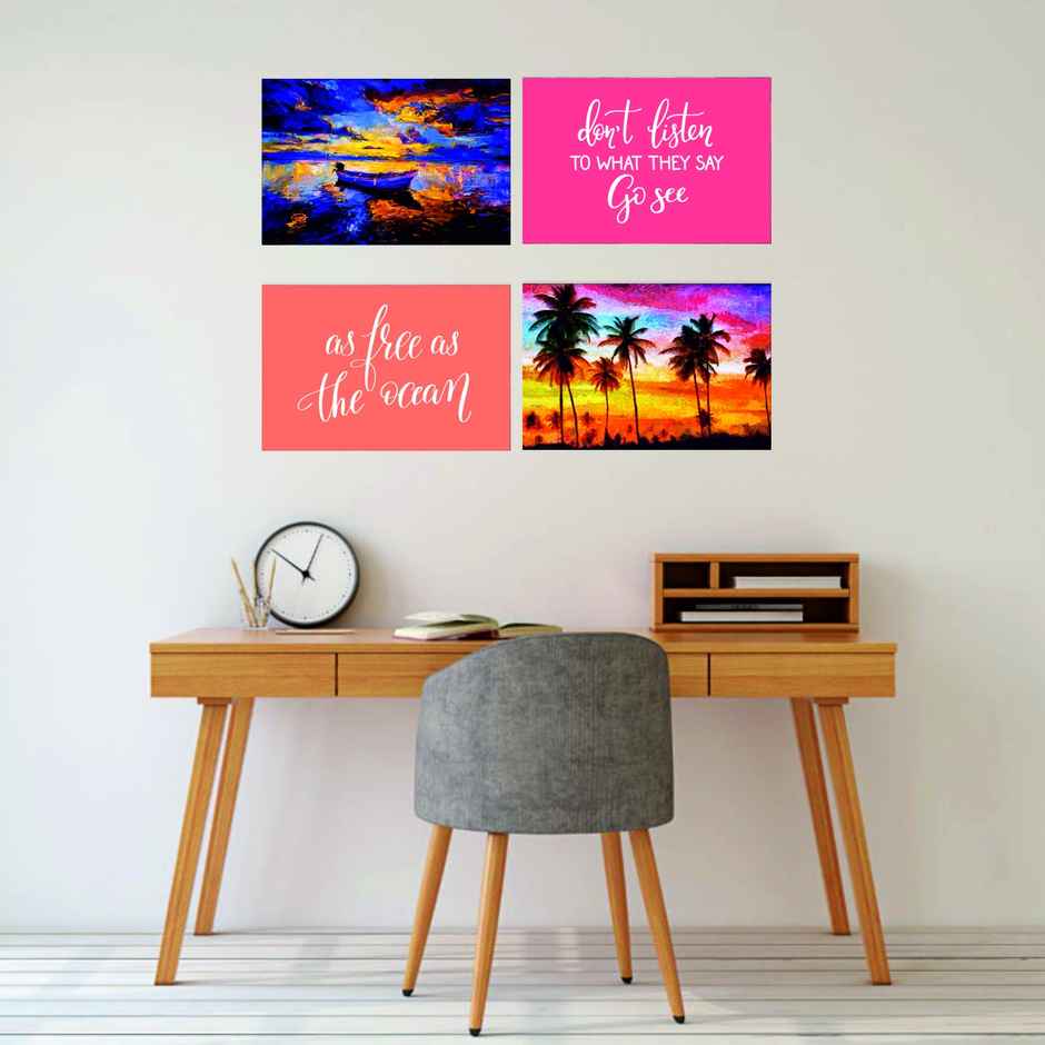 Paper Plane Design Travel Theme Wall Posters | Set of 10 | (12 Inch x 18 Inch) D18